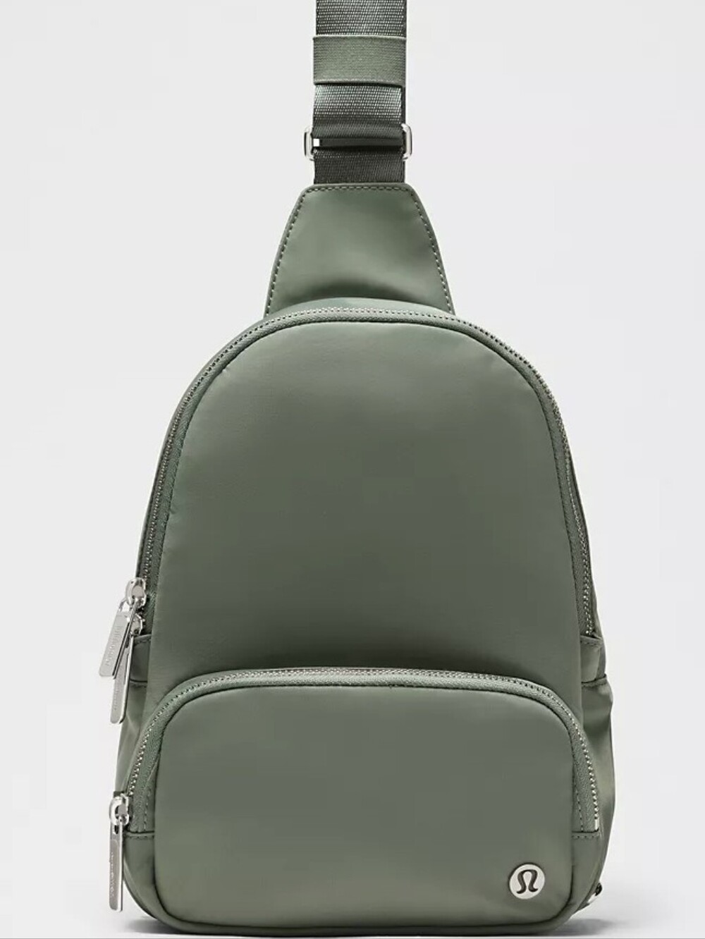 Lululemon Willow Leaf Green Silver Hardware Everywhere Sling Bag 4.2L